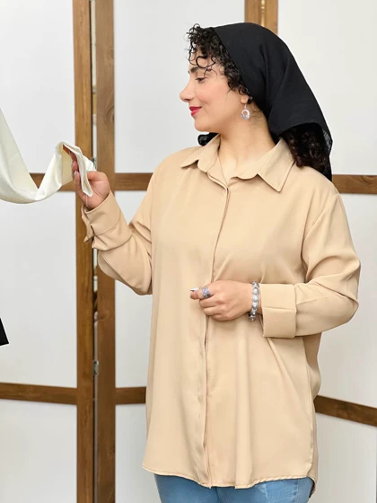 شومیز ساتن میله ای