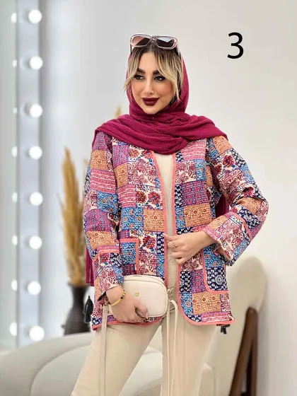 مانتو طرح دار گاندوزی