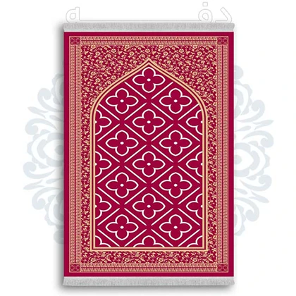 فرشینه از جنس پارچه هازان مخمل ترک طرح سجاده برند دفه کد DSJ 92