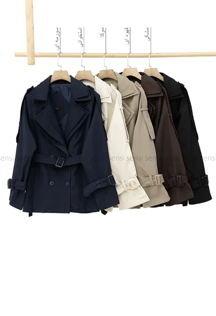 ترنچ کت کتان آستر دار @@کد1004362