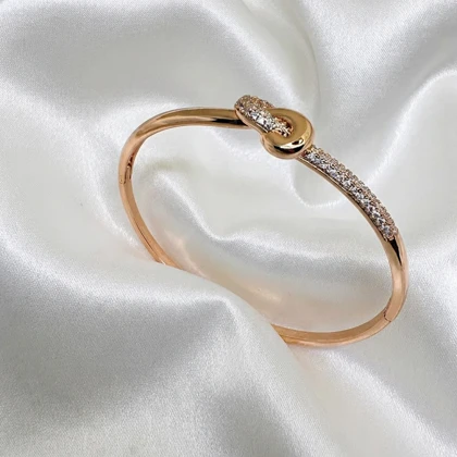 بنگل ژوپینگ طرح «پیوند ابدی» | قفل‌دار با تزئینات برلیان اتمی