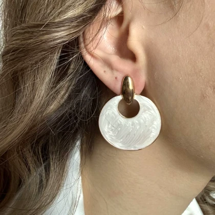 گوشواره رزینی طرح آبرنگی