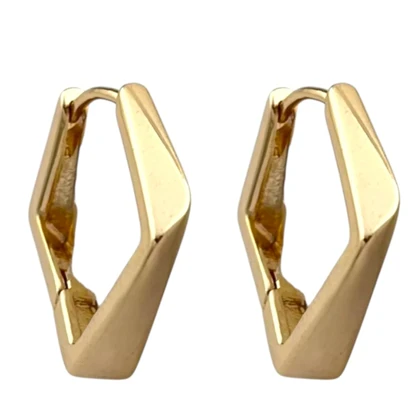 گوشواره زنانه طرح آینه ای با رنگ ثابت و ضد حساسیت ژوپینگ