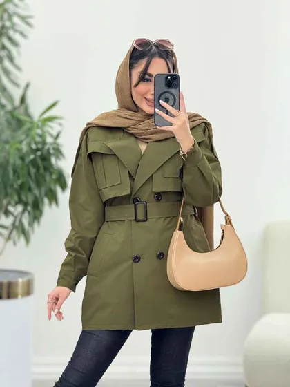 بارانی دو تکه جیب پیله