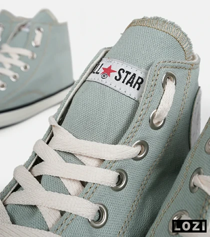 کفش کتانی ساق‌دار مردانه و زنانه سبز All STAR مدل 7086