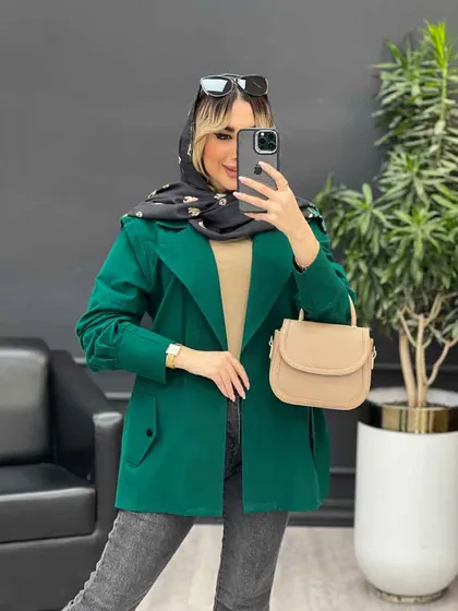 مانتو لینن سرشانه ژیله