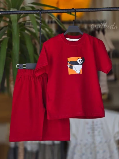 تیشرت شلوارک بچگانه اقتصادی پاندا (3099)