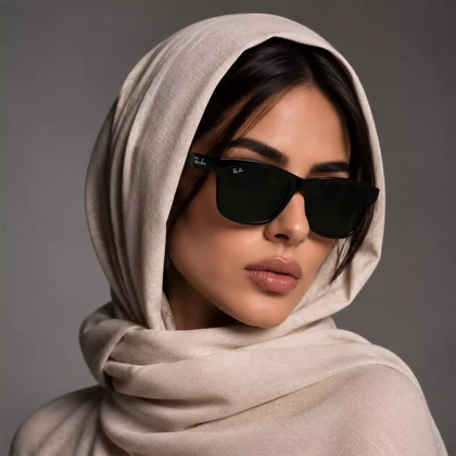 عینک آفتابی ری بن مشکی عدسی سبز اورجینال کد RB 4640