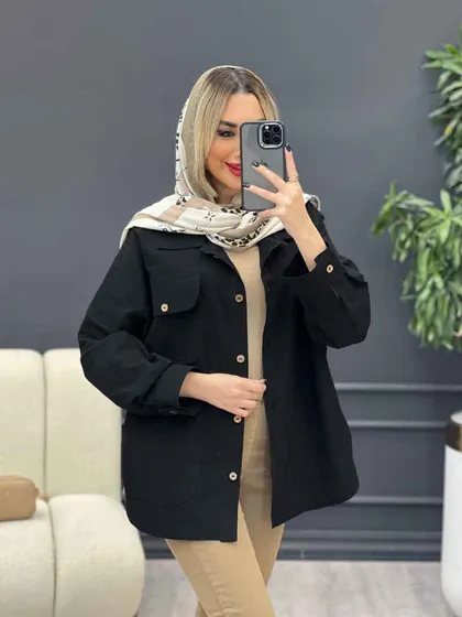 مانتو لینن چهار جیب