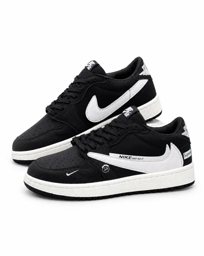 کفش کتانی مردانه مدل نایکی ترویس سوپریم مشکی سفید Nike travis supreme
