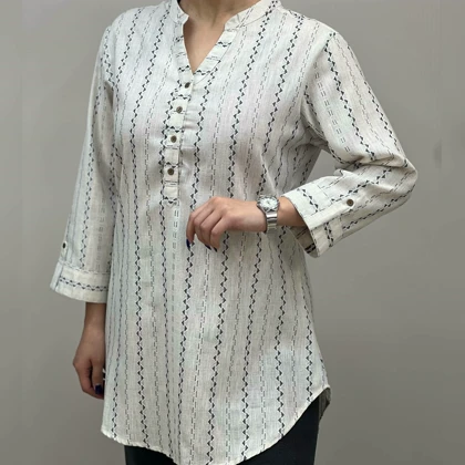 تونیک لینن جلو بسته