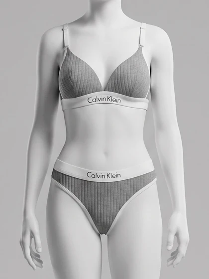 ست شورت و سوتین دخترانه پوش آپ دار کبریتی نوشته کلوین کلاین Calvin klein فیتن Fitan