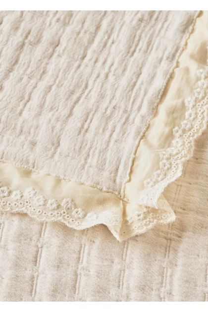 روتختی دو نفره Bella Maison مدل Vintage پنبه - کرم