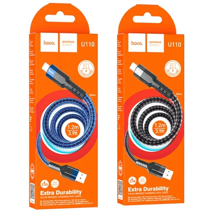 کابل میکرو یو اس بی هوکو HOCO مدل U110 جریان 2.4 آمپر 1.2 متر
