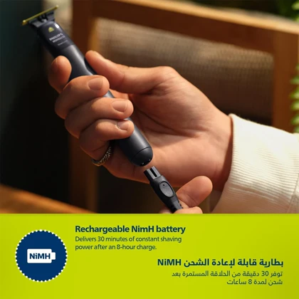 ماشین اصلاح صورت فیلیپس Philips OneBlade مدل QP1424/10 با 2 شانه