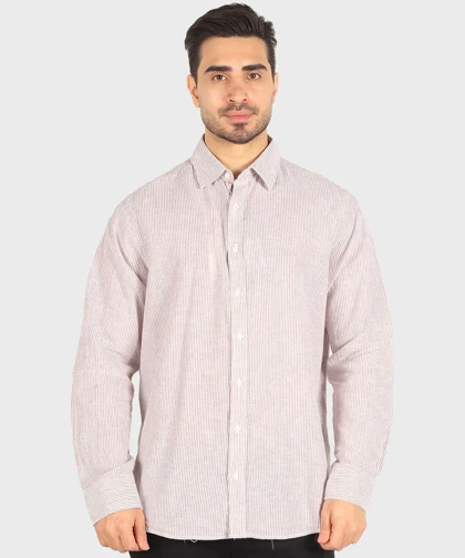 پیراهن مردانه لینن راه راه برند تیپ 5509