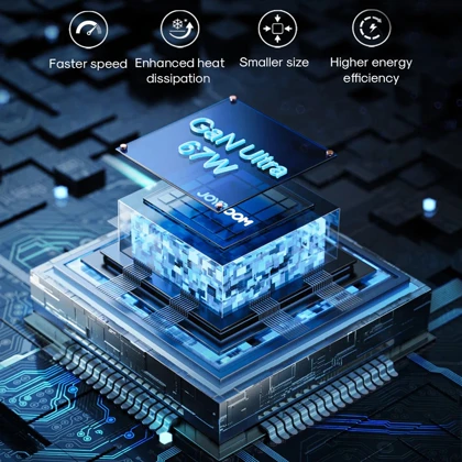 شارژر دیواری تایپ سی و یو اس بی 67 وات با کابل دو سر تایپ‌سی جویروم TCG02