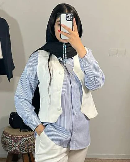 خرید عمده شومیزراه راه آبی زنانه قیمت 328 تومن کد 7151