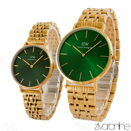 ست ساعت دنیل ولینگتون طلایی صفحه سبز 105284