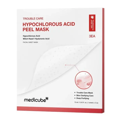 ماسک ورقه ای 3 عددی هیپوکلروس اسید مدیکیوب مدل Hypochlorous Acid Peel Mask