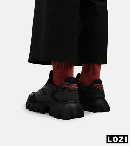 کفش کتانی مردانه مشکی Prada