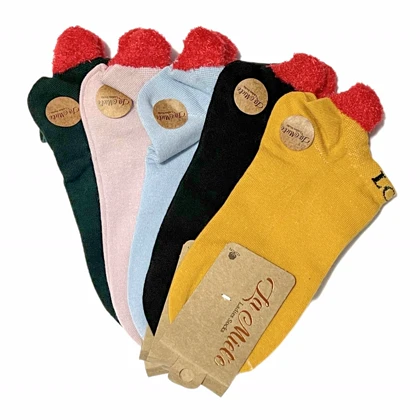 جوراب مچی نخی_پشت پا قلبدار موهر