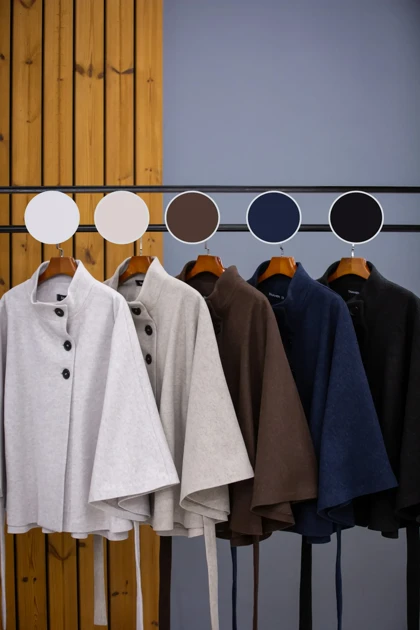 پالتو فوتر پانچ یقه ایستاده