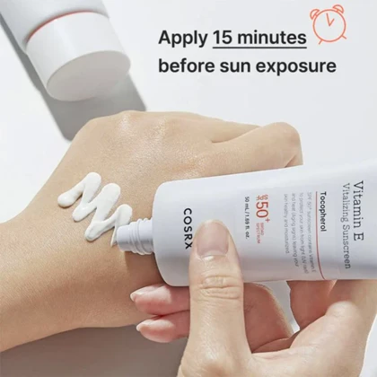 ضد آفتاب ویتامین E کوزارکس، COSRX SPF50 مناسب انواع پوست حجم 50 میلی‌لیتر