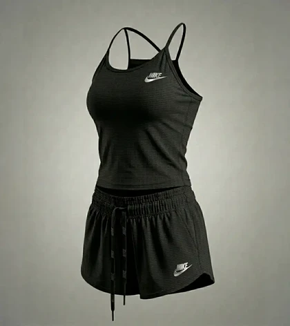 ست ورزشی زنانه کراپ بندی و شورتک nike