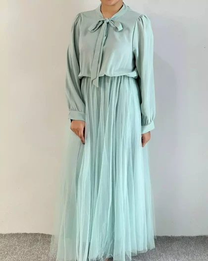 ست پیراهن با رویی کد 5401