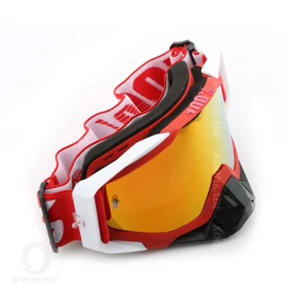 عینک طوفان و اسکی 100% RACECRAFT Red White درجه یک