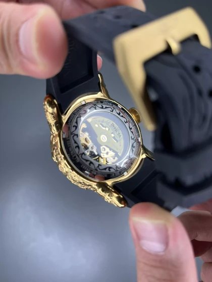 ساعت مچی اینویکتا یاکوزا اوپن هارت بند رابر مشکی Invicta Yakuza