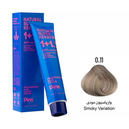 رنگ مو پینک ویژوآل شماره 0.11 رنگ واریاسیون دودی حجم 120 میلی لیتر