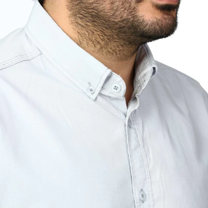 پیراهن آستین بلند لینن مردانه مدل 6105911