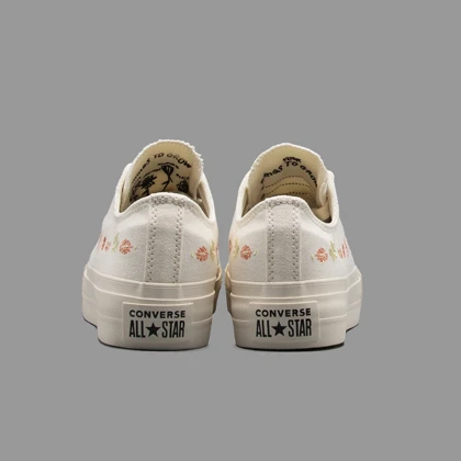 کانورس پلتفرم گل‌دار سفید Converse Platform White Flower