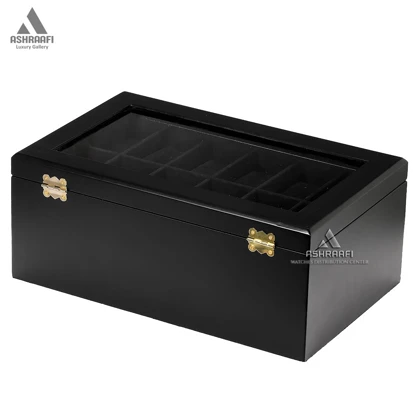 جعبه ساعت 12 تایی مشکی Box Watches T12-5