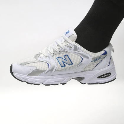 کفش و کتانی مردانه و زنانه مدل نیوبالانس 530 رنگ سفید سرمه ای کد 47248