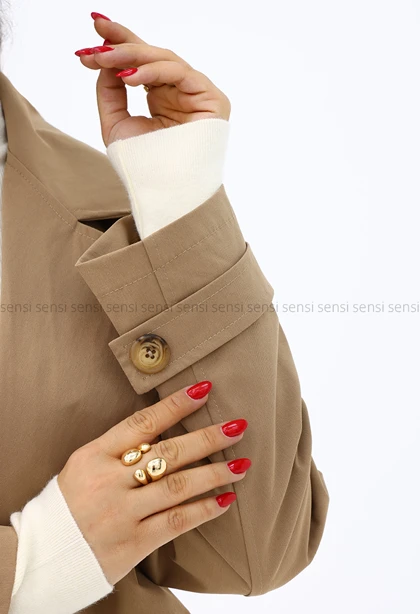 ترنچ کت تک شنل آستر دار کد1006801