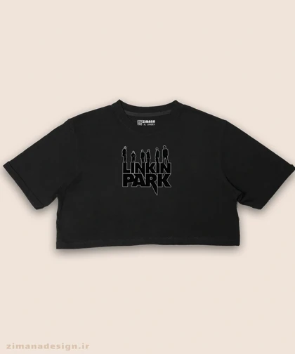 کراپ زنانه طرح گروه لینکین پارک کد 973