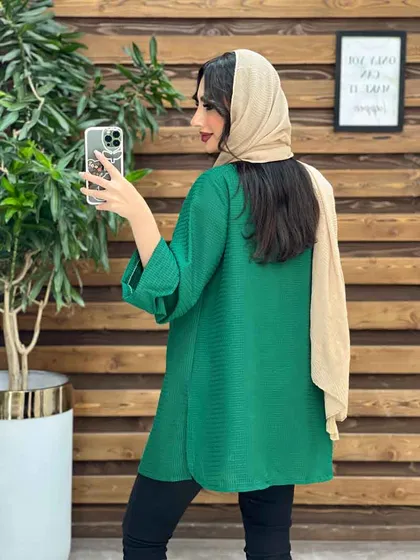 مانتو حصیری برش مثلثی