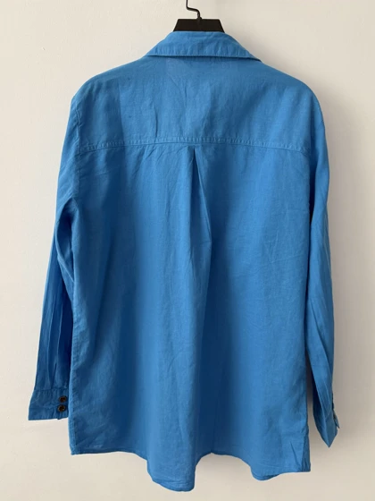 شومیز لینن H&M آبی
