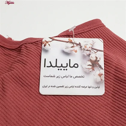 کراپ تاپ زنانه مدل بند سیلیکونی پددار آجری