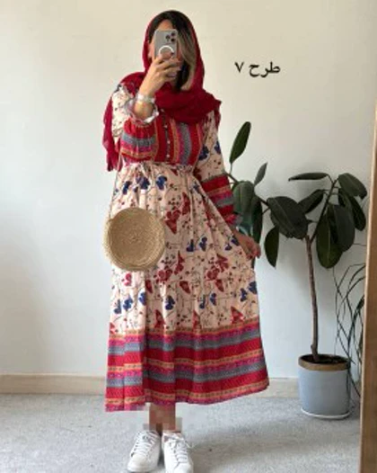 پیراهن ساحلی پروانه 1