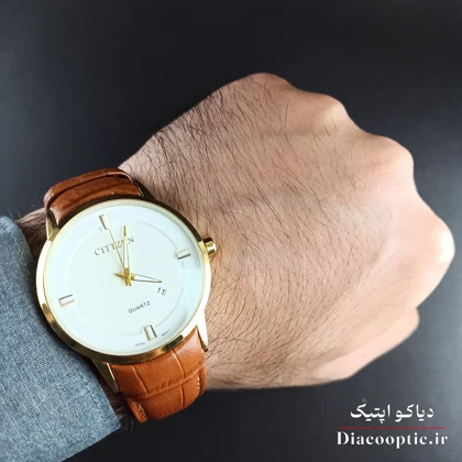 ساعت مچی مردانه موتور ژاپن برند سیتیزن مدل DO1203 بند چرمی