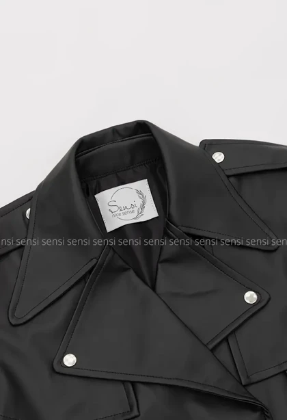 بایکر کوتاه چرم آستر دارکد1004319