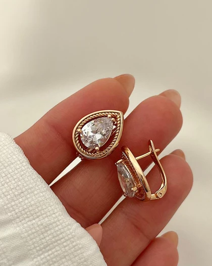 گوشواره طرح جواهر ژوپینگ