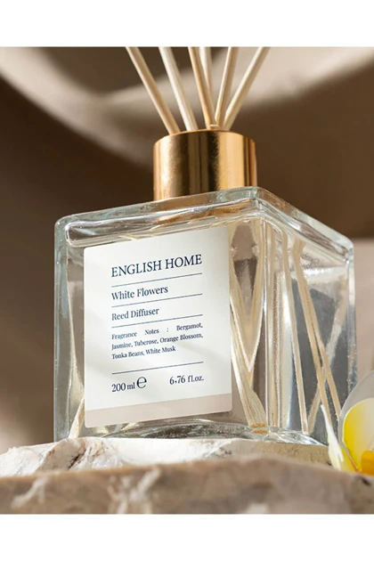 خوشبوکننده اتاق چوبی English Home مدل Beyaz Çiçekler - 200 میلی‌لیتر
