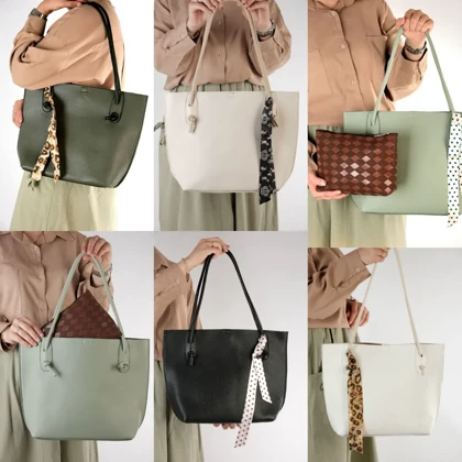 کیف بزرگ دوشی زنانه اسکارفی