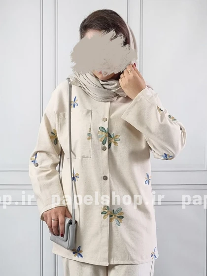شومیز گلدوزی پاچه کنفی