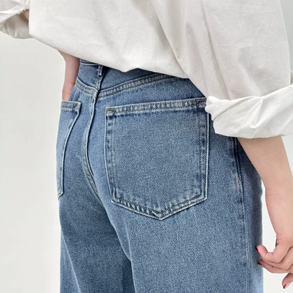 شلوار جین نیم بگ 1008177